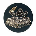 Black / Gold Hologram Mylar Insert - 2" Lamp Of Knowledge